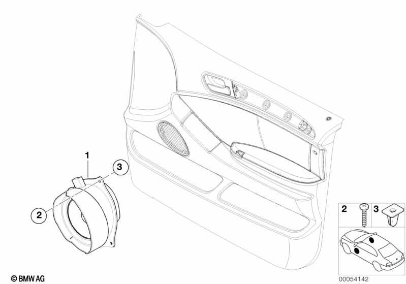 Einzelteile Stereo System Tür vorne