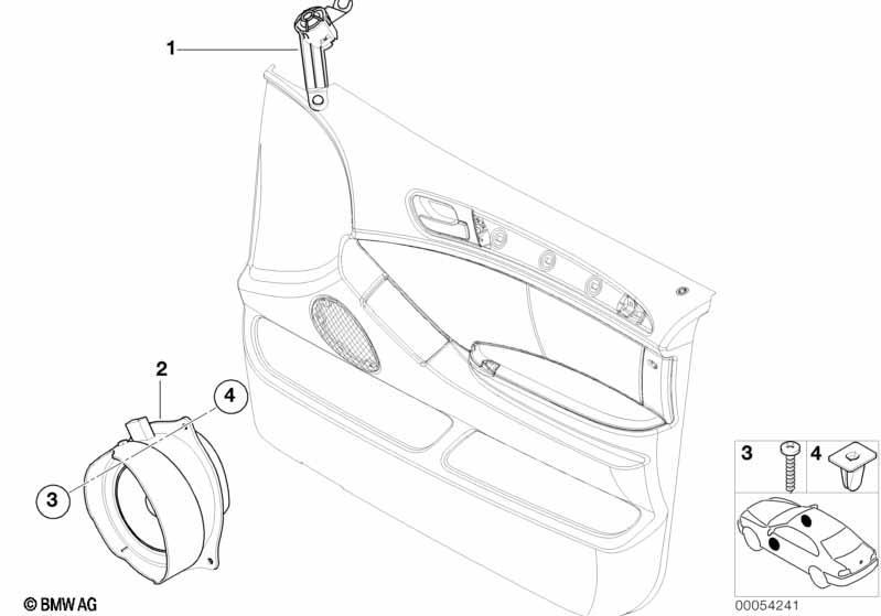 Einzelteile HiFi System Tür vorne