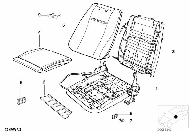 BMW Sportsitz Polsterteile