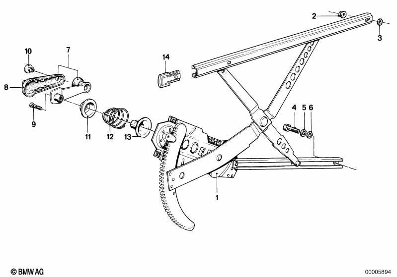 Türfenstermechanismus vorn