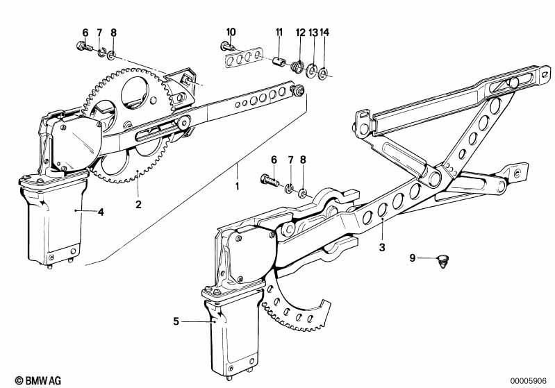 Türfenstermechanismus vorn