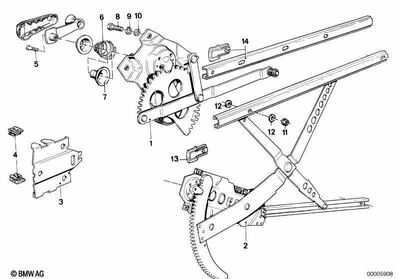 Türfenstermechanismus vorn