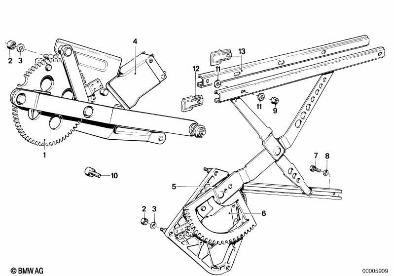 Türfenstermechanismus vorn