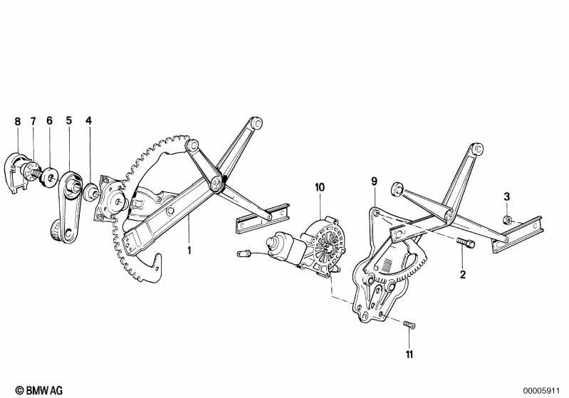 Türfenstermechanismus vorn