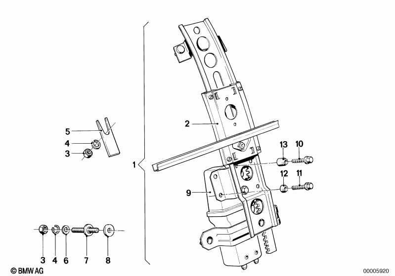 Türfenstermechanismus hinten