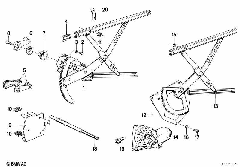 Türfenstermechanismus vorn