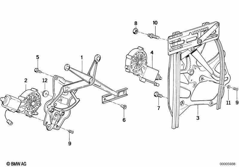 Türfenstermechanismus vorn