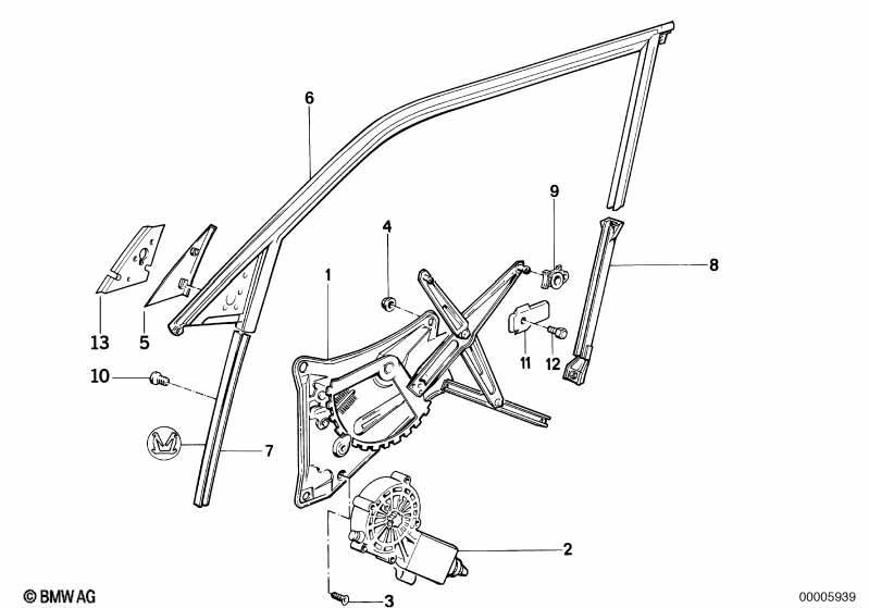 Türfenstermechanismus vorn