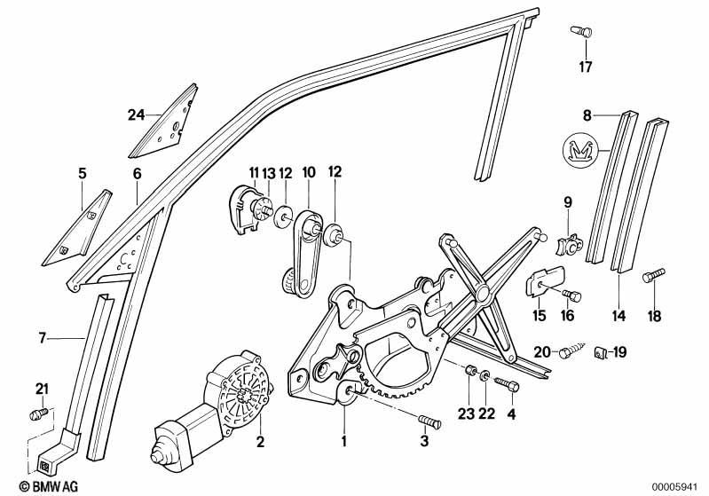 Türfenstermechanismus vorn