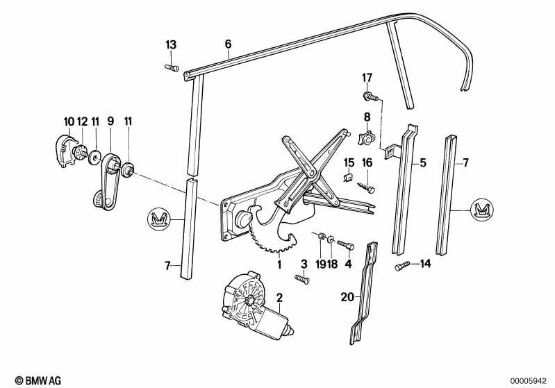 Türfenstermechanismus hinten