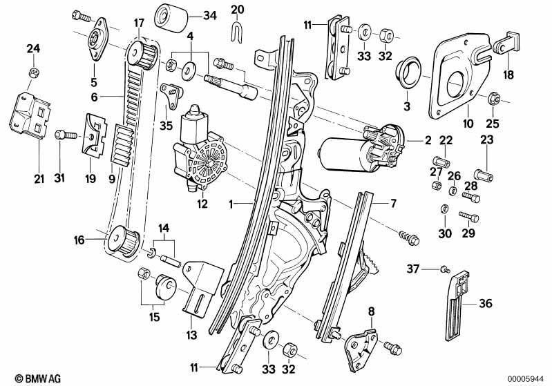 Türfenstermechanismus vorn