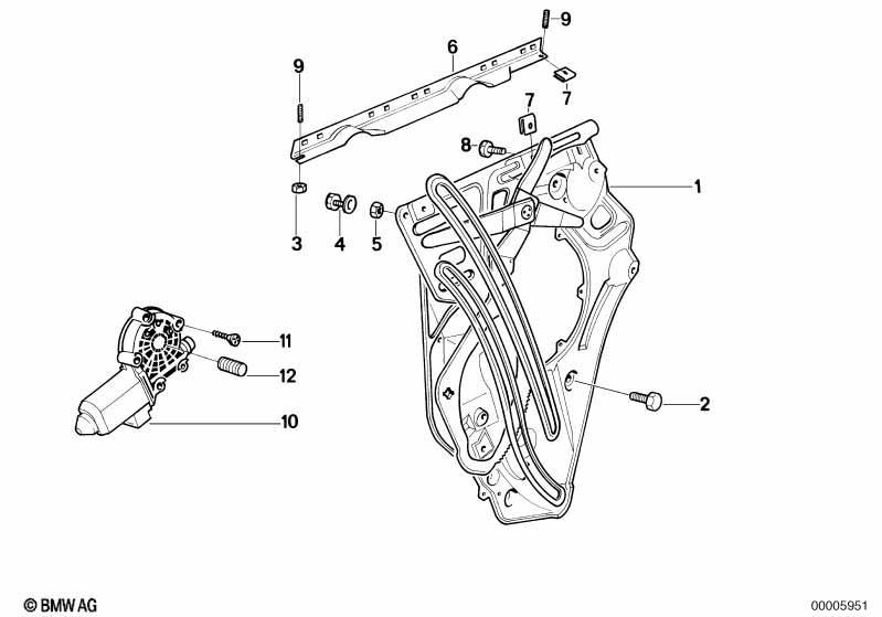 Türfenstermechanismus hinten