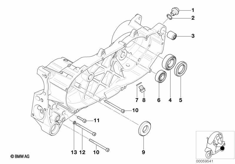 Motorgehäuse Anbauteile