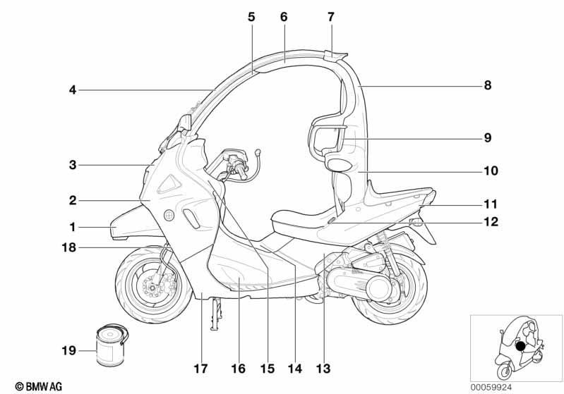 Lackierte Teile 774 graphit