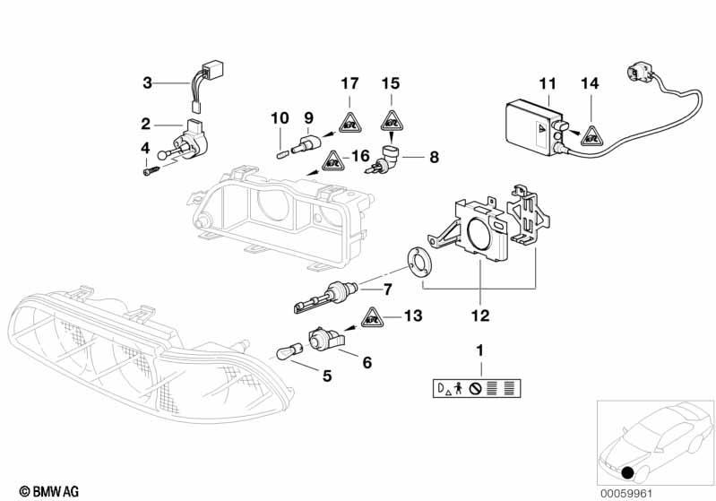 Einzelteile Scheinwerfer Xenon