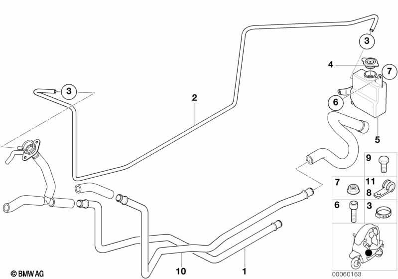 Kühlmittelrohre/Ausgleichsbehälter