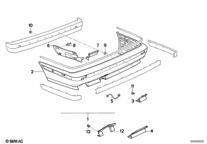 Verkleidung Stossfänger hinten M Technic