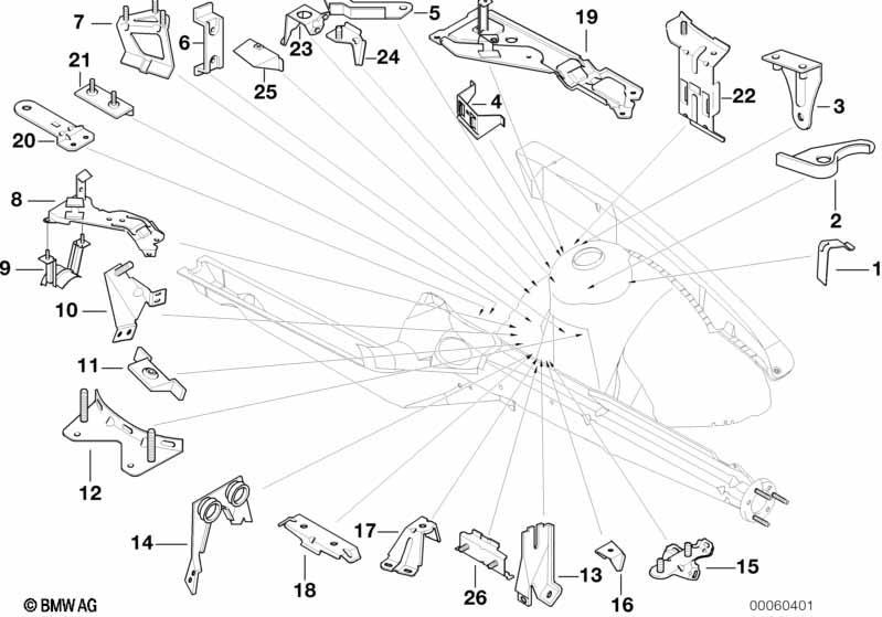 Vorderbau Halter links