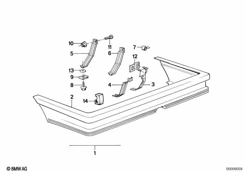 Verkleidung Stossfänger hinten M Technic