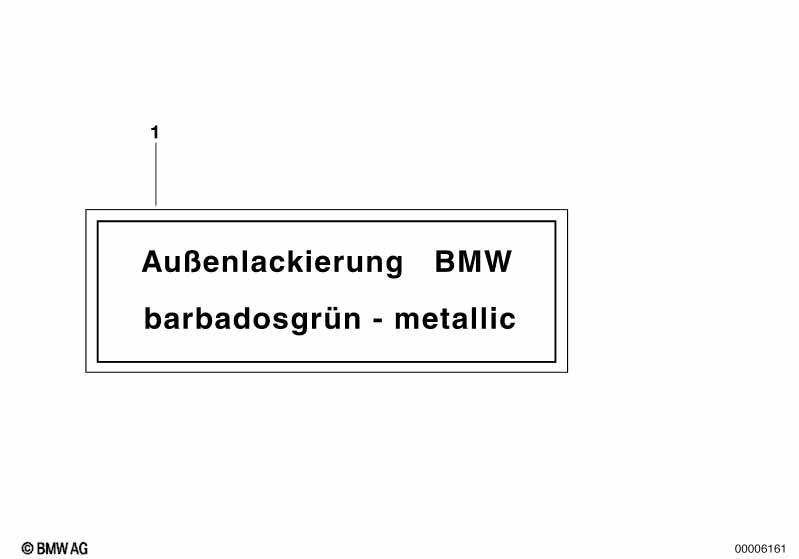 Hinweisschild Aussenlack metallic