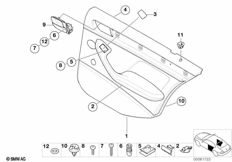 Türverkleidungen hinten-Seitenairbag