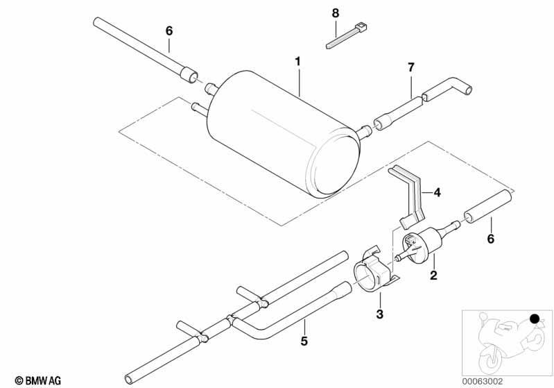 Aktivkohlefilter/Kraftstoffentlüftung