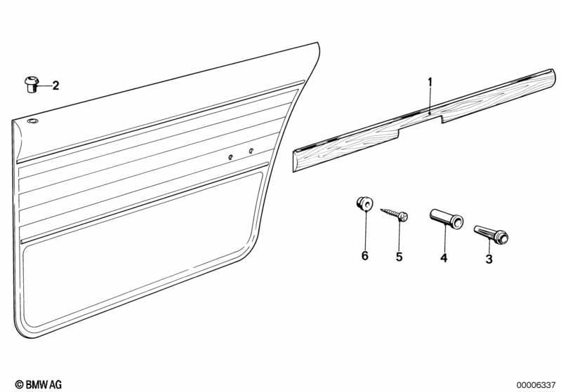 Türverkleidung/Holzleiste hinten