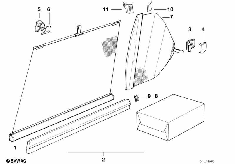 Sonnenschutzrollo Tür hinten