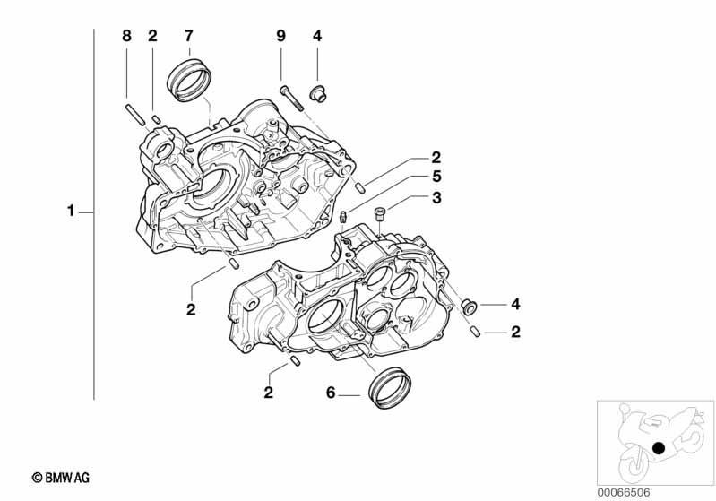 Motorgehäuse Anbauteile