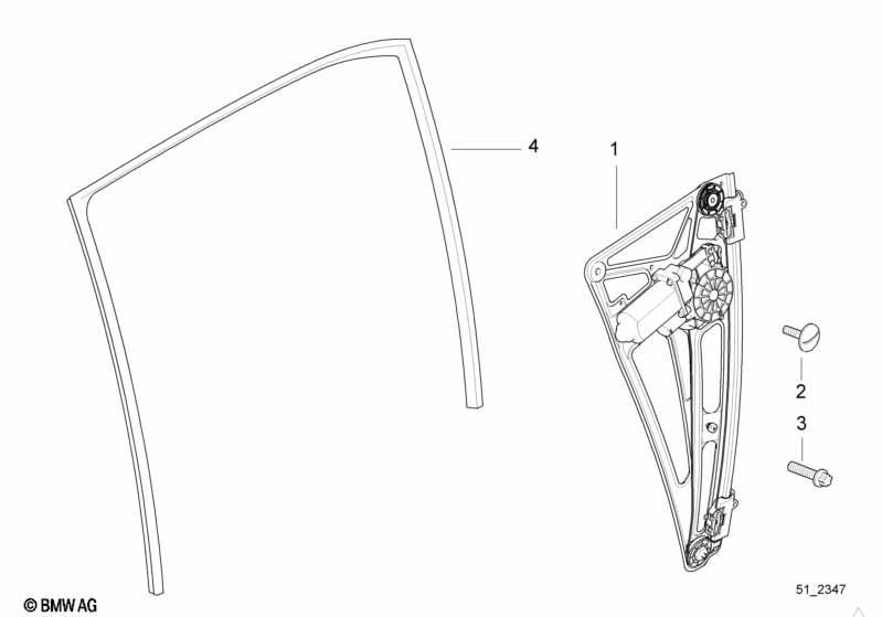 Türfenstermechanismus hinten