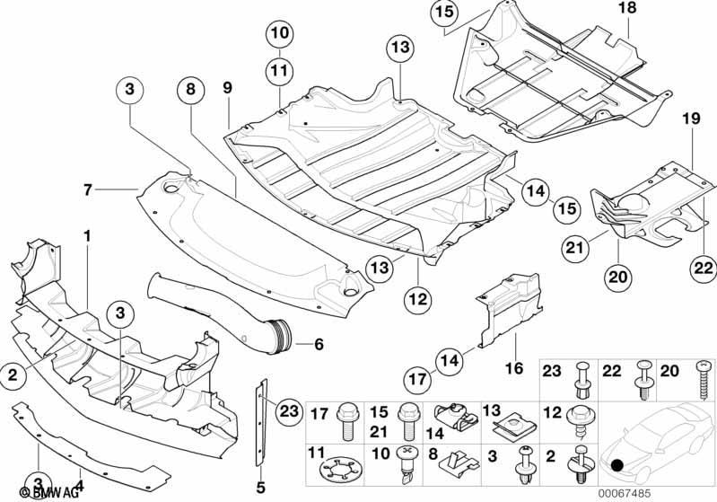 Abschirmung Motorraum/Luftführung