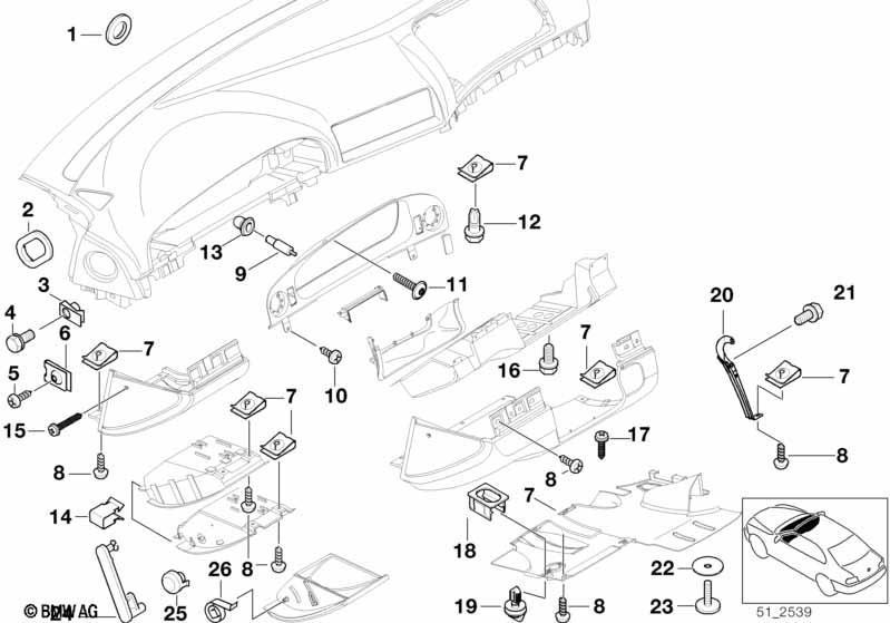 Anbauteile Instrumententafel