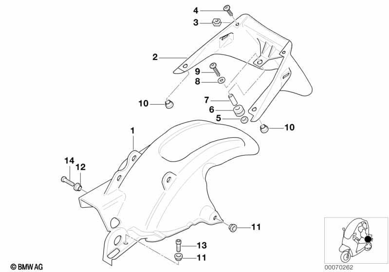 Radabdeckung hinten Kennzeichenträger