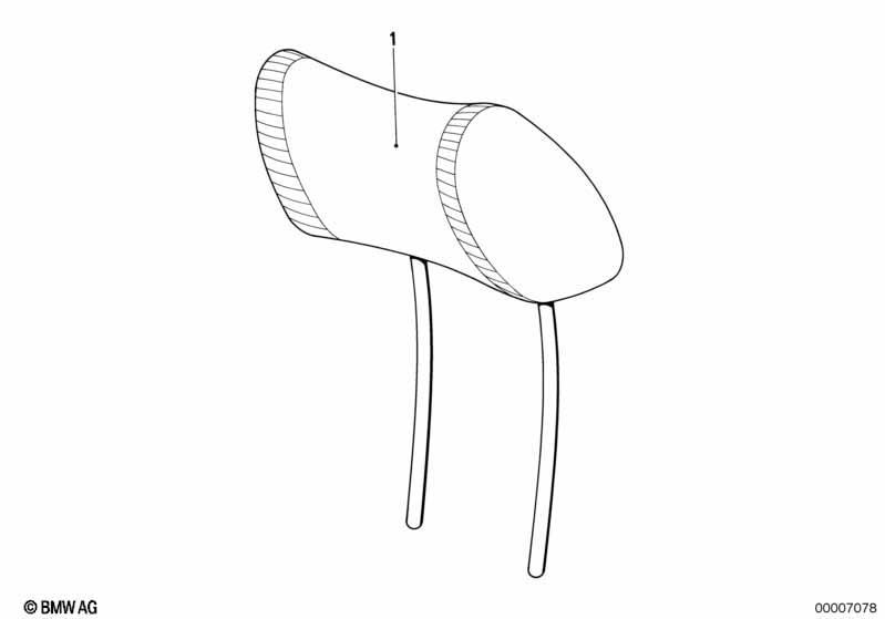 Kopfstütze vorne mech./el.verstellbar