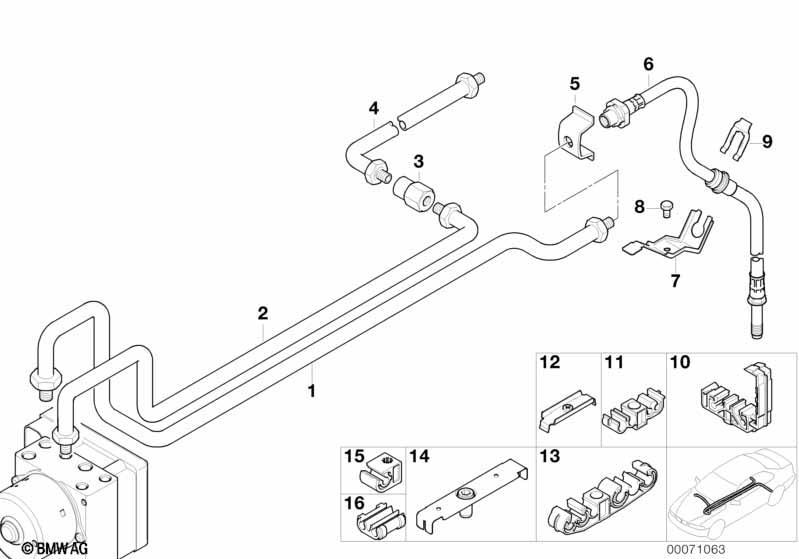 Bremsleitung hinten ABS/ASC+T