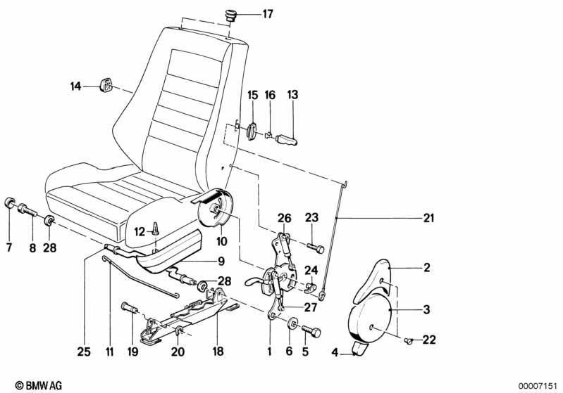 Recaro Sportsitz Einzelteile