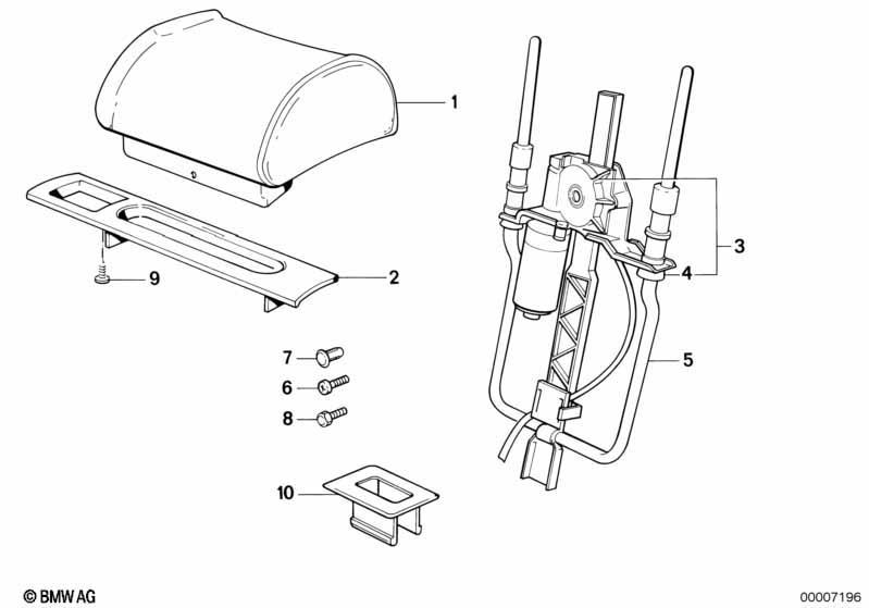 Kopfstütze hinten elektrisch