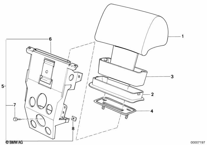 Kopfstütze hinten mechanisch