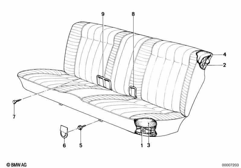 Sitz hinten Federkern/Auflage