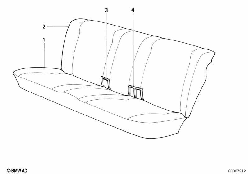Sitz hinten Einzelteile