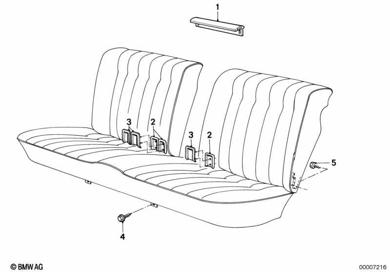 Sitz hinten mit Schlossaufnahme