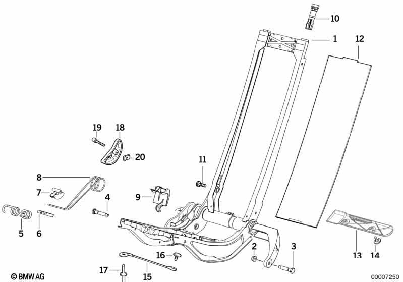BMW Sportsitz Sitzrahmen mechanisch