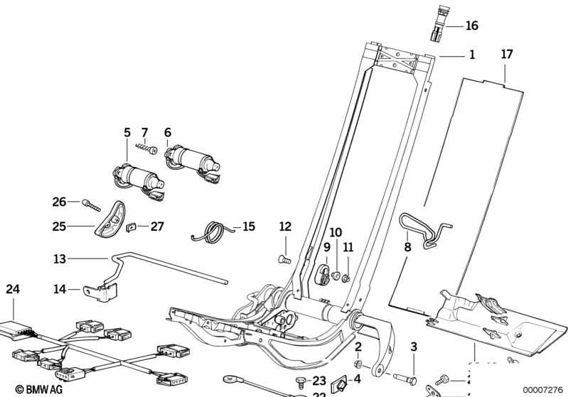 BMW Sportsitz Sitzrahmen elektrisch