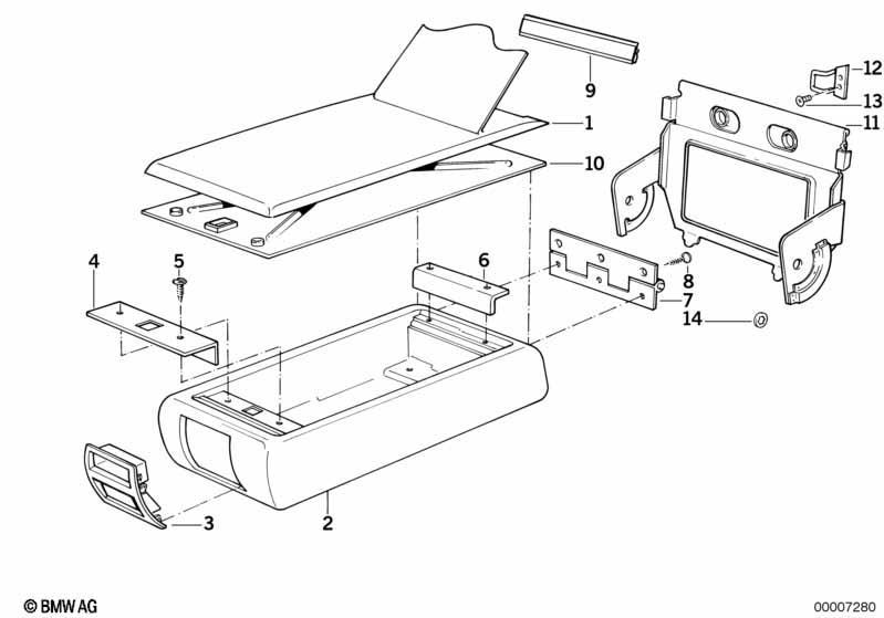 Armlehne hinten mit Ablegefach