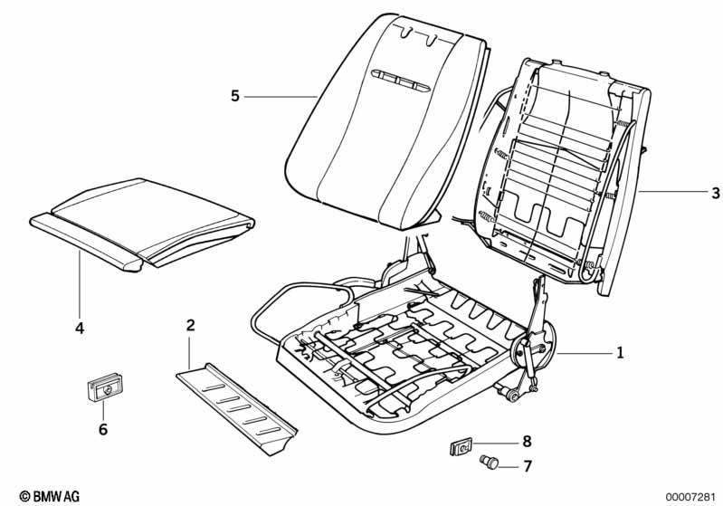BMW Sportsitz Polsterteile