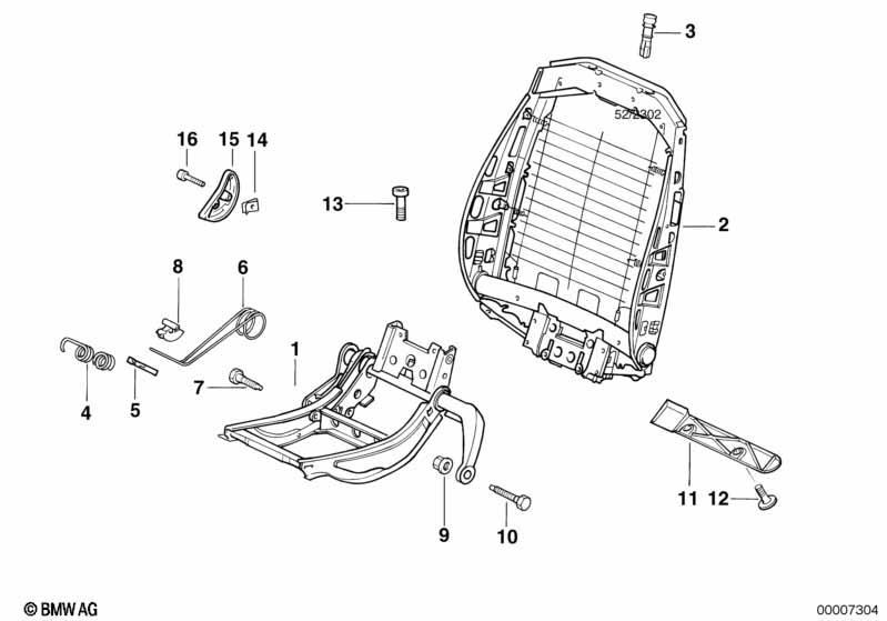 BMW Sportsitz Sitzrahmen mechanisch