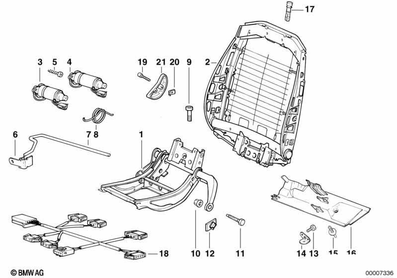 BMW Sportsitz Sitzrahmen elektrisch