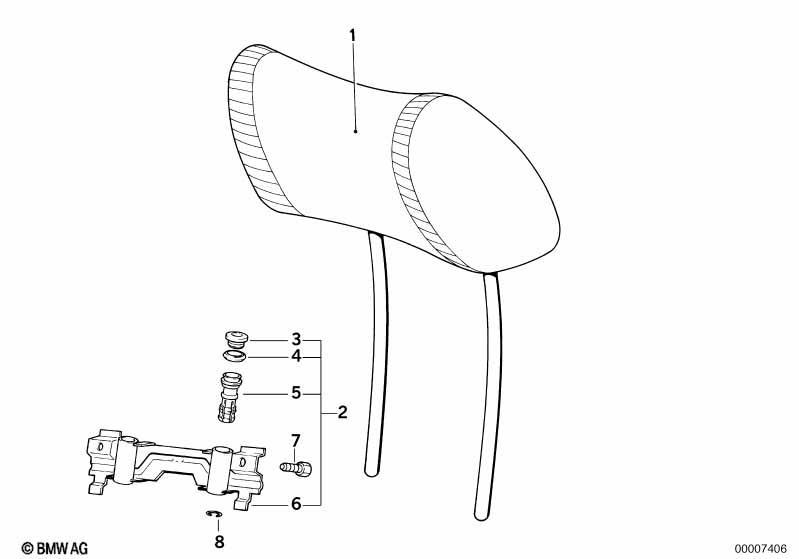 Kopfstütze hinten mechanisch