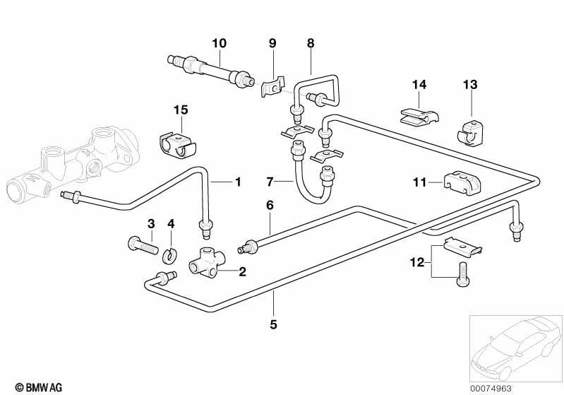 Bremsleitung hinten ohne ABS