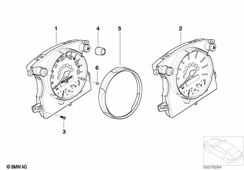 Tachometer/Drehzahlm. Instrumententafel